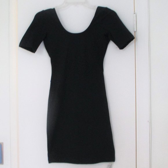 American Apparel: (NWT) Black Mini Dress Sz L - Picture 1 of 4